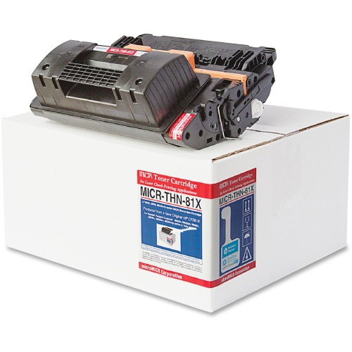 microMICR MICR Toner Cartridge - Alternative for HP 81X - Laser - High Yield - 25000 Pages - Black - 1 Each microMICR MICR Toner Cartridge - Alternative for HP 81X - Laser - High Yield - 25000 Pages - Black - 1 Each