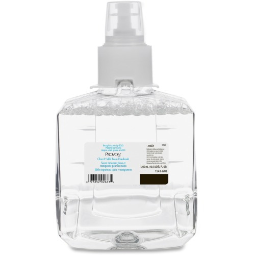 Provon LTX-12 Refill Clear & Mild Foam Handwash - 40.6 fl oz (1200 mL) - Pump Bottle Dispenser - Kill Germs - Skin, Hand - Moisturizing - Clear - Rich Lather, Fragrance-free, Dye-free - 2 / Carton