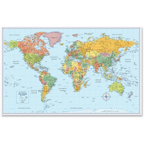 Rand McNally World Wall Map - AVTRM528012754 - Shoplet.com