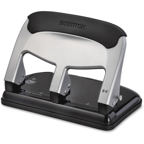 Bostitch EZ Squeeze 40-sheet 3-Hole Punch - 3 Punch Head(s) - 40 Sheet of 20lb Paper - 9/32