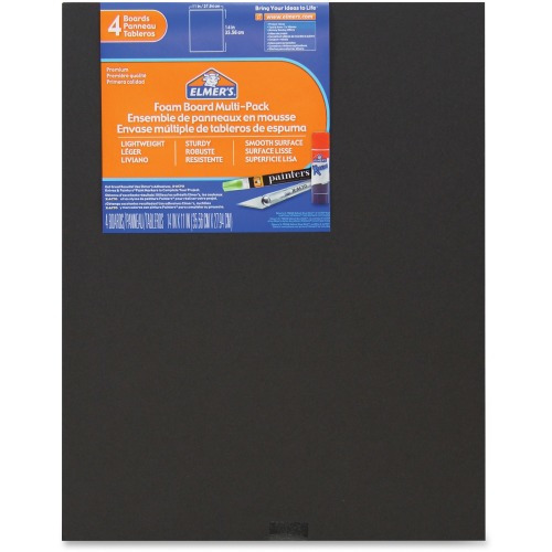 Elmers 4 Pack Black Foam Boards Epi950024