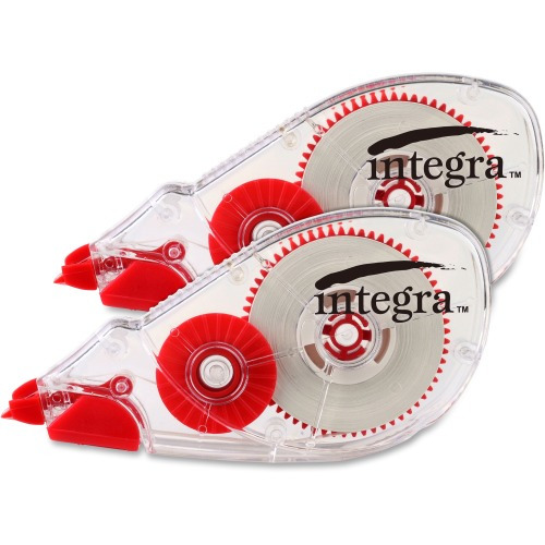 Integra Correction Tape - 2 Dispensers/PK - Holds Total 1 Tape(s) - White - 2 / Pack Integra Correction Tape - 2 Dispensers/PK - Holds Total 1 Tape(s) - White - 2 / Pack