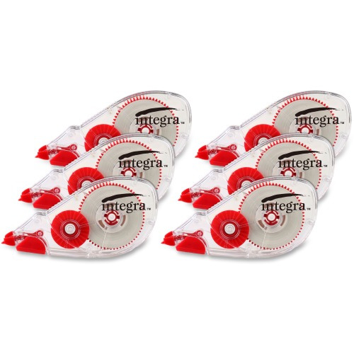 Integra Dispensing Correction Tape - Holds Total 1 Tape(s) - White - 6 / Pack Integra Dispensing Correction Tape - Holds Total 1 Tape(s) - White - 6 / Pack