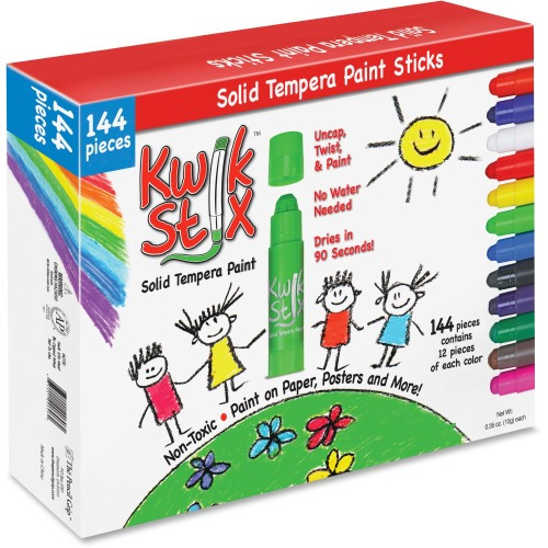 The Pencil Grip Kwik Stix 12-Color Solid Tempera Paint