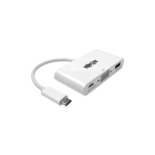 Tripp Lite USB C to VGA Multiport Video Adapter Converter w/ USBA Hub