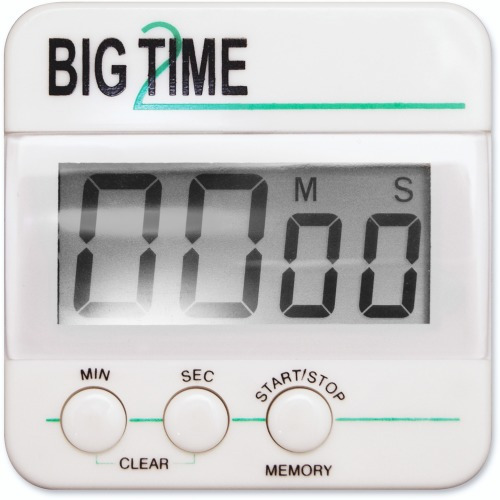 Ashley Big Time Digital Timer - Desktop - For Sports - White, Black Ashley Big Time Digital Timer - Desktop - For Sports - White, Black