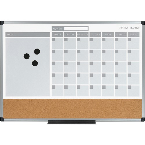 MasterVision 3in1 Monthly Dryerase Calendar Board BVCMB0707186P
