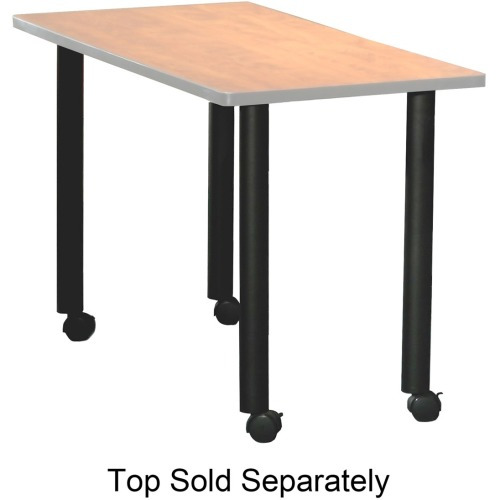 Boss Black Metal Post Leg with Casters - BOPNTT4XLBS - Shoplet.com