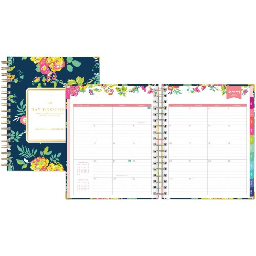 Blue Sky 7x9 Navy Floral Weekly/Monthly Planner BLS103626