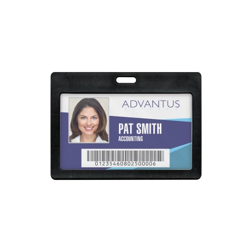 Advantus Horizontal Rigid ID Badge Holder - AVT97065 - Shoplet.com