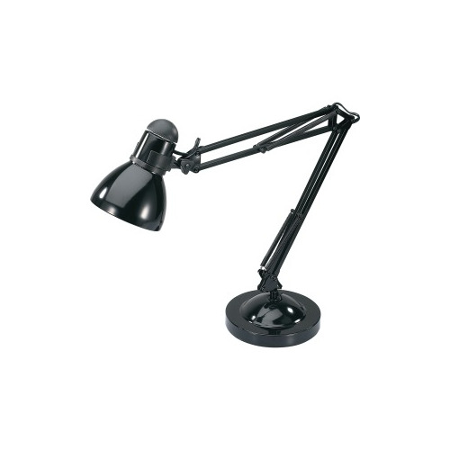 Lorell Architect LED Desk Lamp with Clamp - 10 W LED Bulb - Desk Mountable - Black - for Desk, Table