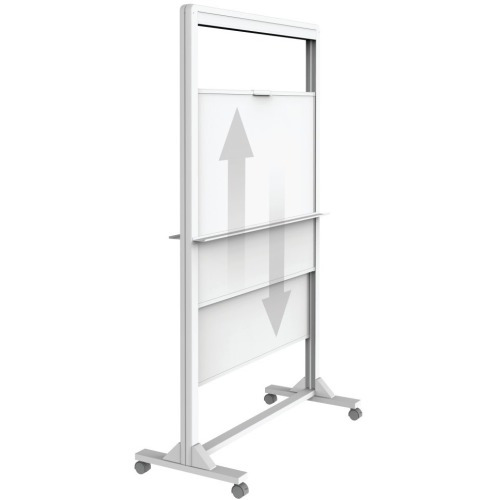 Quartet Motion Dual-Track Mobile Magnetic Dry-Erase Easel - 40
