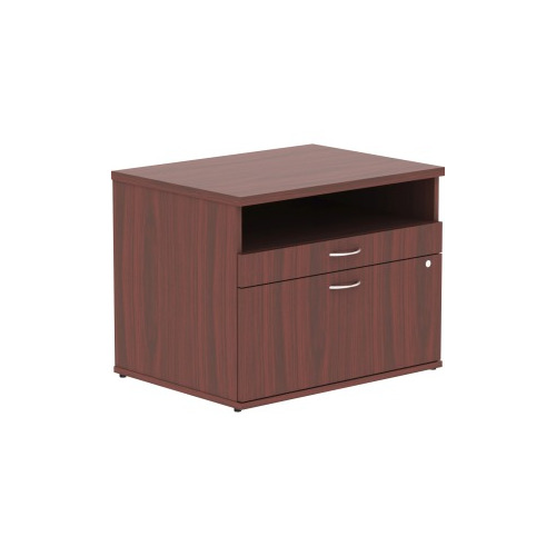 Lorell Relevance Series 2-Drawer File Cabinet Credenza w/Open Shelf - 29.5
