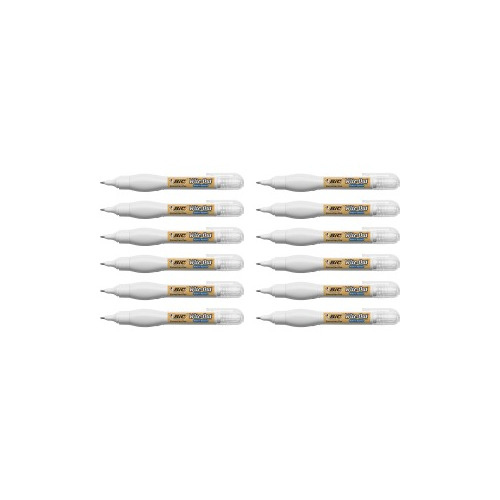BIC Wite-Out Shake 'n Squeeze Correction Pen, 8 ml, White, 4 Count