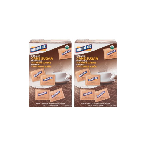 Genuine Joe Turbinado Natural Cane Sugar Packets - GJO70470