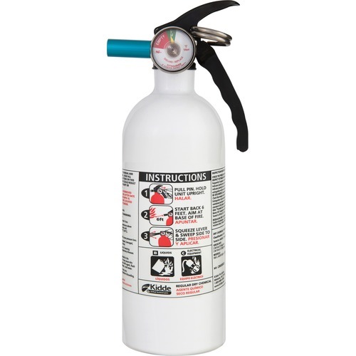 Kidde Fire Auto Fire Extinguisher - Impact Resistant, Easy to Use, Dust Resistant, Rust Resistant - White Kidde Fire Auto Fire Extinguisher - Impact Resistant, Easy to Use, Dust Resistant, Rust Resistant - White