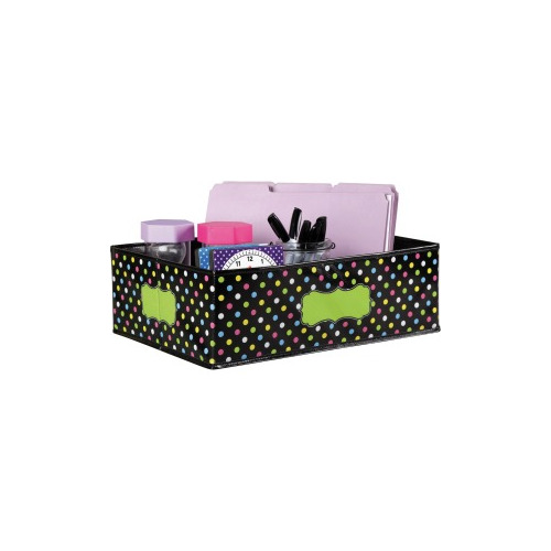 Teacher Created Resources Chalkboard Brights Small Plastic Storage Bin, Pack of 3