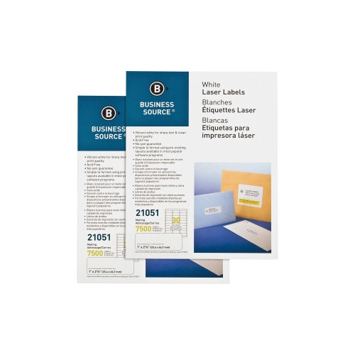Business Source Bright White Premiumquality Address Labels