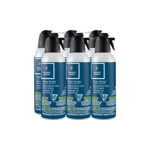 Business Source 24306 Air Duster Cleaner Moisture-Free/Ozone Safe 10 oz.  6/PK