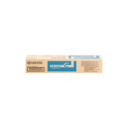 Kyocera TK-5207C Original Laser Toner Cartridge - Cyan - 1 Each - 12000 Pages