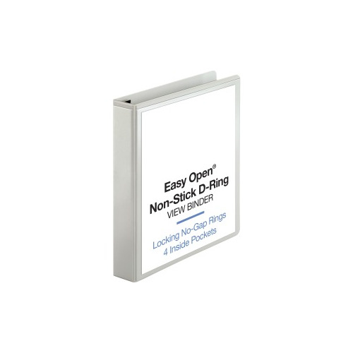 Business Source Locking D-Ring View Binder - 1 1/2