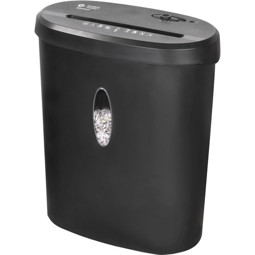 Business Source 4.6-gallon Bin Cross-cut Shredder - Non-continuous Shredder - Cross Cut - 12 Per Pass - for shredding Paper, Staples, Credit Card - P-3 - 8.66