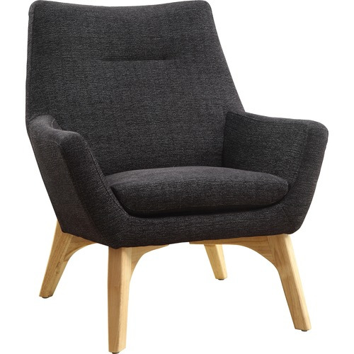 Lorell Quintessence Collection Upholstered Chair - Black Seat - Black Back - Low Back - Four-legged Base - 1 Each Lorell Quintessence Collection Upholstered Chair - Black Seat - Black Back - Low Back - Four-legged Base - 1 Each