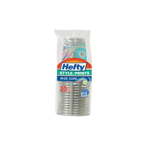 Hefty Style Plastic Cups 18 oz Capacity - 20 cups