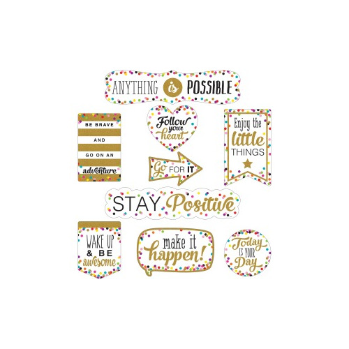 Teacher Created Resources Confetti Positive Accents - Residue-free, Write on/Wipe off - Multicolor - 1 / Pack