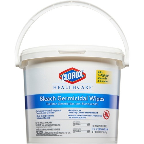 Clorox Healthcare Bleach Germicidal Wipes CLO30358BD