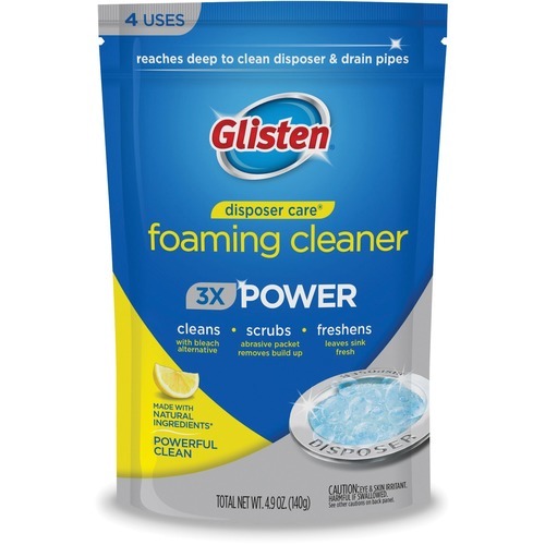 Glisten Disposer Care Foaming Cleaner - 4.9 fl oz (0.2 quart) - 4 / Pack - Deodorize, Anti-septic - White, Blue Glisten Disposer Care Foaming Cleaner - 4.9 fl oz (0.2 quart) - 4 / Pack - Deodorize, Anti-septic - White, Blue