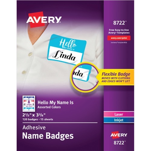 Avery SelfAdhesive Name Tags AVE08722