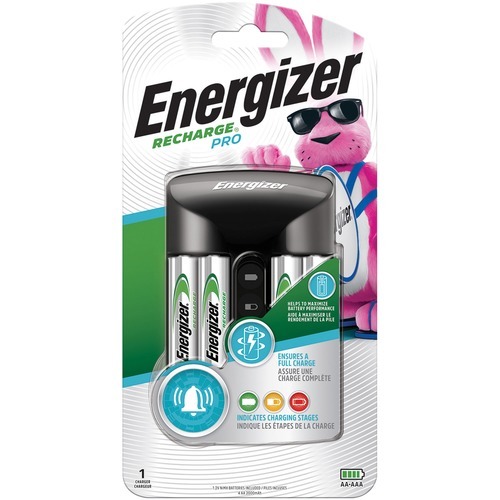 Energizer Recharge Pro AA/AAA Battery Charger - 3 / Carton - 3 Hour Charging - 4 - AA, AAA
