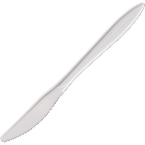 Solo Disposable Cutlery - 1000/Carton - Knife - 1 x Knife - Disposable - White