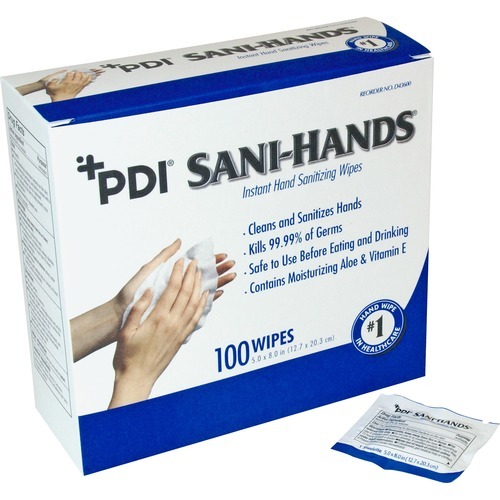 NicePak SaniHands Individual Hand Wipes Packets NICPSDP077600CT