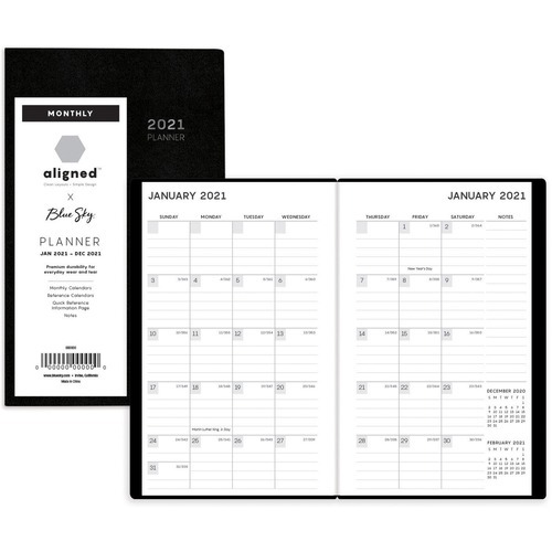Blue Sky Aligned Slim Monthly Planner BLS123856