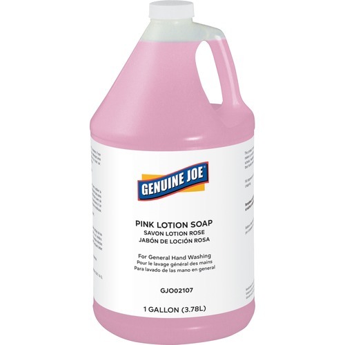 Genuine Joe Pink Lotion Soap - 1 gal (3.8 L) - Pump Bottle Dispenser - Hand, Skin - Pink - Rich Lather - 1 Each Genuine Joe Pink Lotion Soap - 1 gal (3.8 L) - Pump Bottle Dispenser - Hand, Skin - Pink - Rich Lather - 1 Each