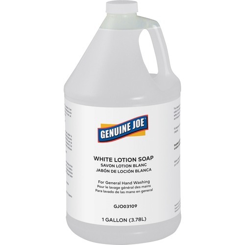 Genuine Joe Lotion Soap - 1 gal (3.8 L) - Ink Remover, Oil Remover, Dirt Remover, Grease Remover, Grime Remover, Carbon Remover - Hand, Skin - White - Pleasant Scent - 4 / Carton