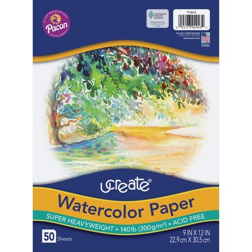 UCreate Watercolor Paper - 140 lb Basis Weight - 9