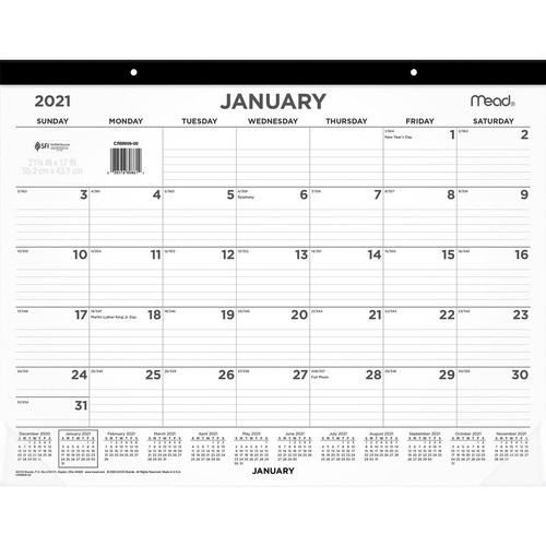 Mead Compact Monthly Desk Pad Calendar MEACRM90900