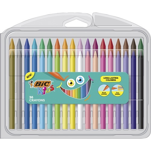 BIC Kids Crayons - BICBKPCP36AST 