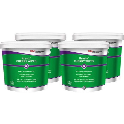 SC Johnson Kresto Heavy-Duty XL Hand Wipes - Cherry - 10
