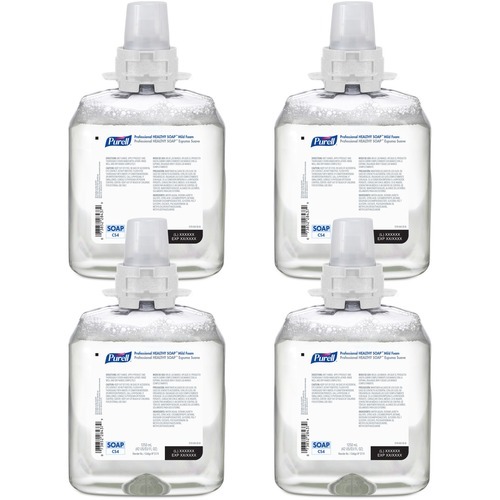 PURELL CS4 HEALTHY SOAP Mild Foam Refill - 42.3 fl oz (1250 mL) - Dirt Remover, Kill Germs - Hand - Moisturizing - Dye-free, Fragrance-free - 4 / Carton PURELL CS4 HEALTHY SOAP Mild Foam Refill - 42.3 fl oz (1250 mL) - Dirt Remover, Kill Germs - Hand - Moisturizing - Dye-free, Fragrance-free - 4 / Carton