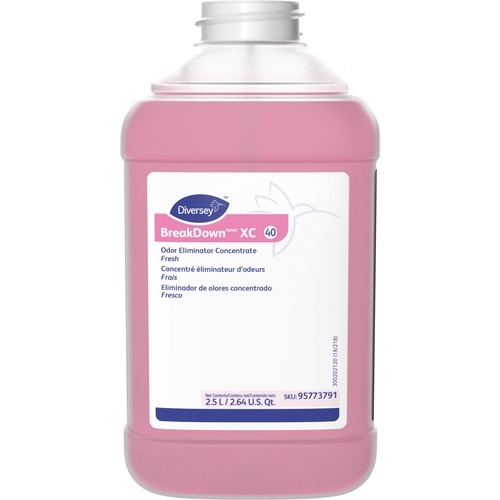 Diversey BreakDown XC Odor Eliminator/Cleaner - Concentrate - 84.5 fl oz (2.6 quart) - Fresh ScentBottle - 2 / Carton - No-mess, Enzyme-free - Red Diversey BreakDown XC Odor Eliminator/Cleaner - Concentrate - 84.5 fl oz (2.6 quart) - Fresh ScentBottle - 2 / Carton - No-mess, Enzyme-free - Red
