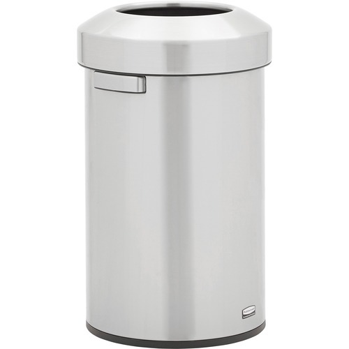 Rubbermaid Commercial Refine Waste Container - 16 gal Capacity - Round - Ergonomic Handle, Non-skid, Fingerprint Resistant, Durable - 26.3 Rubbermaid Commercial Refine Waste Container - 16 gal Capacity - Round - Ergonomic Handle, Non-skid, Fingerprint Resistant, Durable - 26.3
