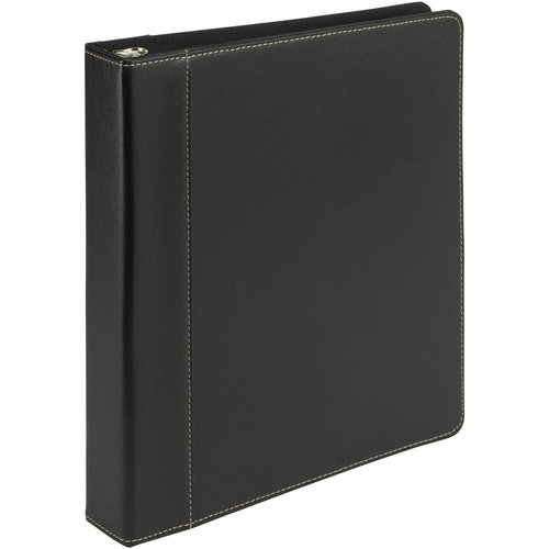 Samsill Contrast Stitch Leather Ring Binder - SAM15710 - Shoplet.com