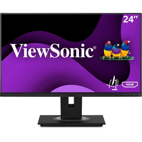 ViewSonic VG2448A 24 Inch IPS 1080p Ergonomic Monitor with Ultra-Thin Bezels, HDMI, DisplayPort, USB, VGA, and 40 Degree Tilt for Home and Office - Ergonomic VG2448a - 1080p IPS Monitor with HDMI, DisplayPort, USB, VGA, and 40 Degree Tilt - 250 cd/m&