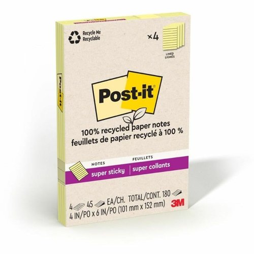 3m Post-it Super Sticky Adhesive Note - MMM4621R4SSCY - Shoplet.com