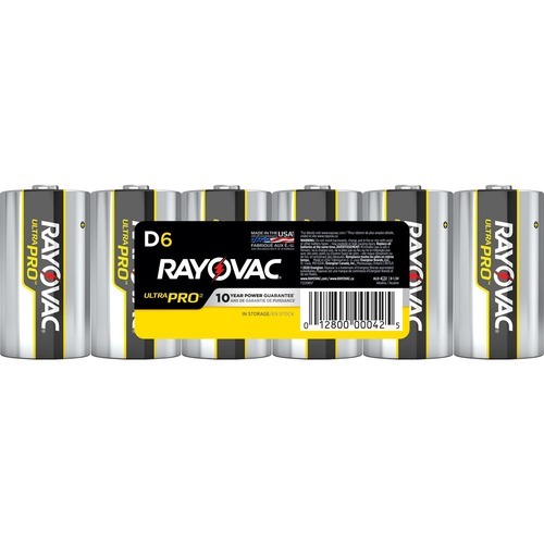 Rayovac Ultra Pro D Batteries - For Flashlight - D - 6 / Pack Rayovac Ultra Pro D Batteries - For Flashlight - D - 6 / Pack