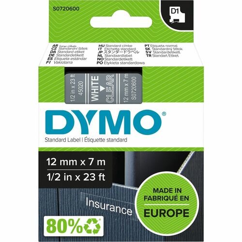 Dymo D1 Self Adhesive Tape Cassette - 15/32 Dymo D1 Self Adhesive Tape Cassette - 15/32